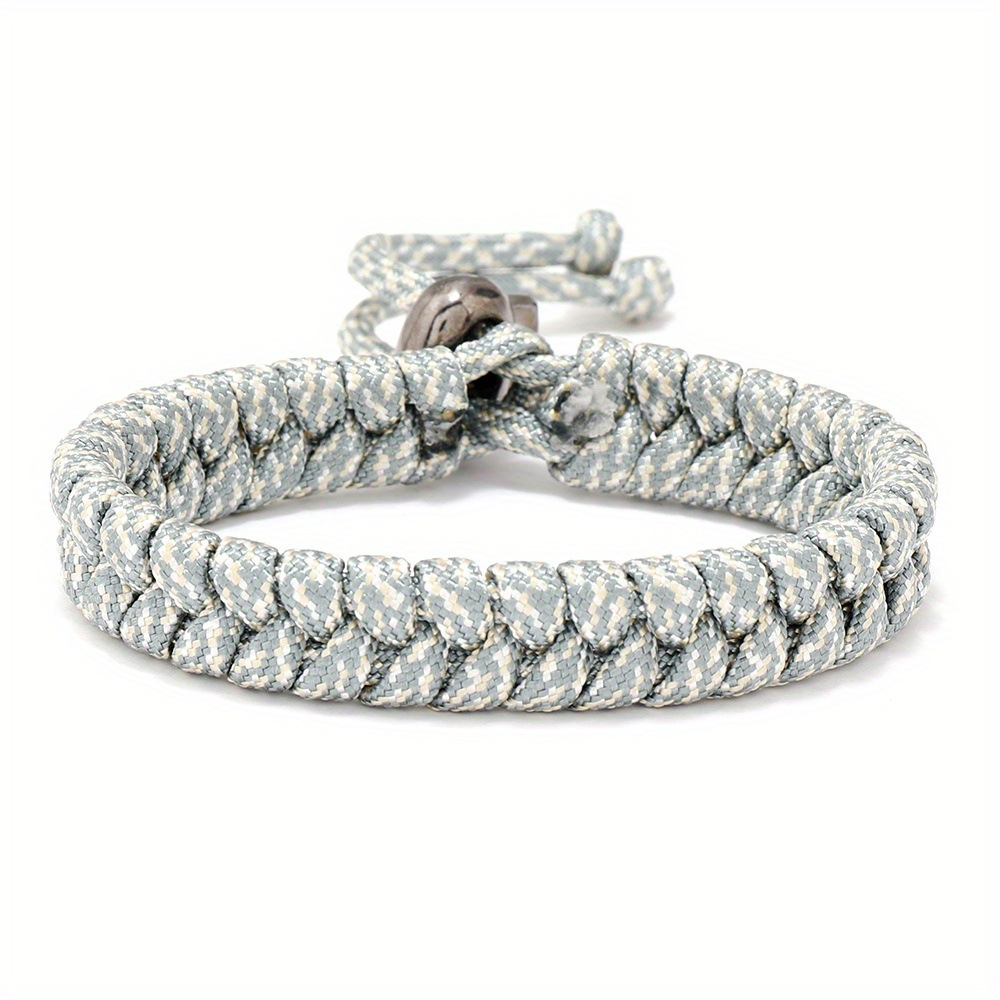 1pc Fashion Simple Handmade Braided Bracelet, Outdoor Camouflage Paracord Bracelet, Men's And Women's Simple Hand Rope
