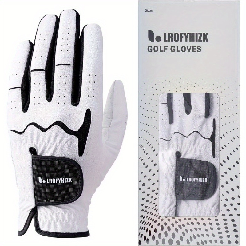 *'s Golf Gloves White Pu All Weather Golf Gloves PU Golf Glove Left  Hand *s Golf Glove Pack of (Medium/Large