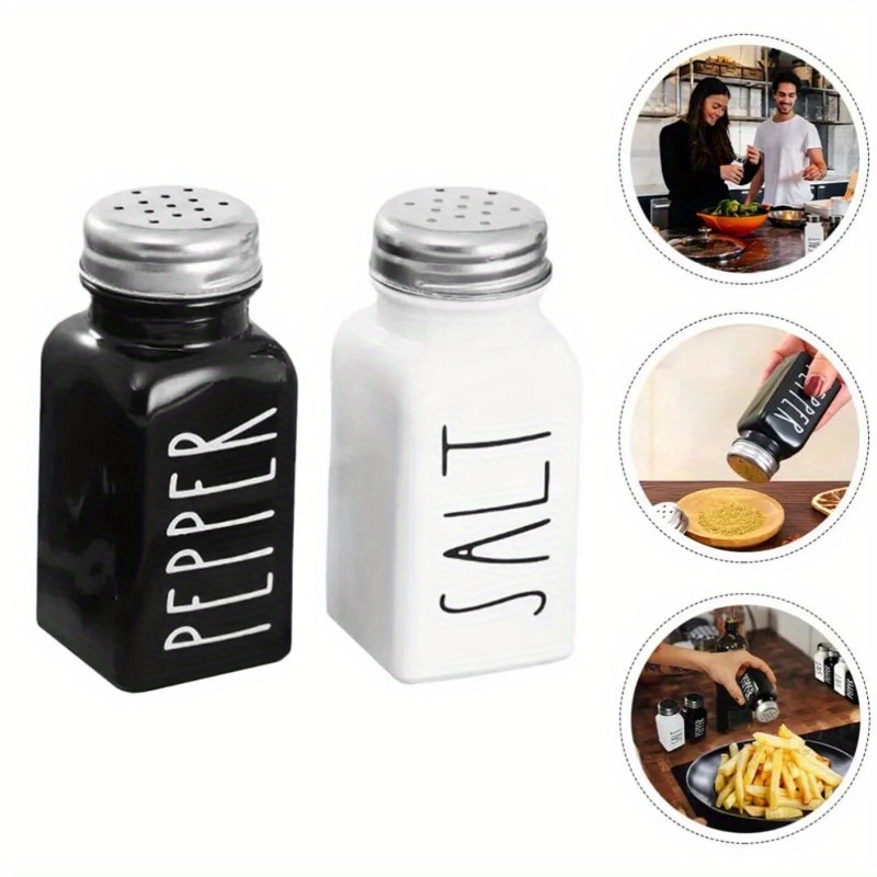 Salt Pepper Shakers Pack of 12 Glass Nostalgic Cruets Condiments