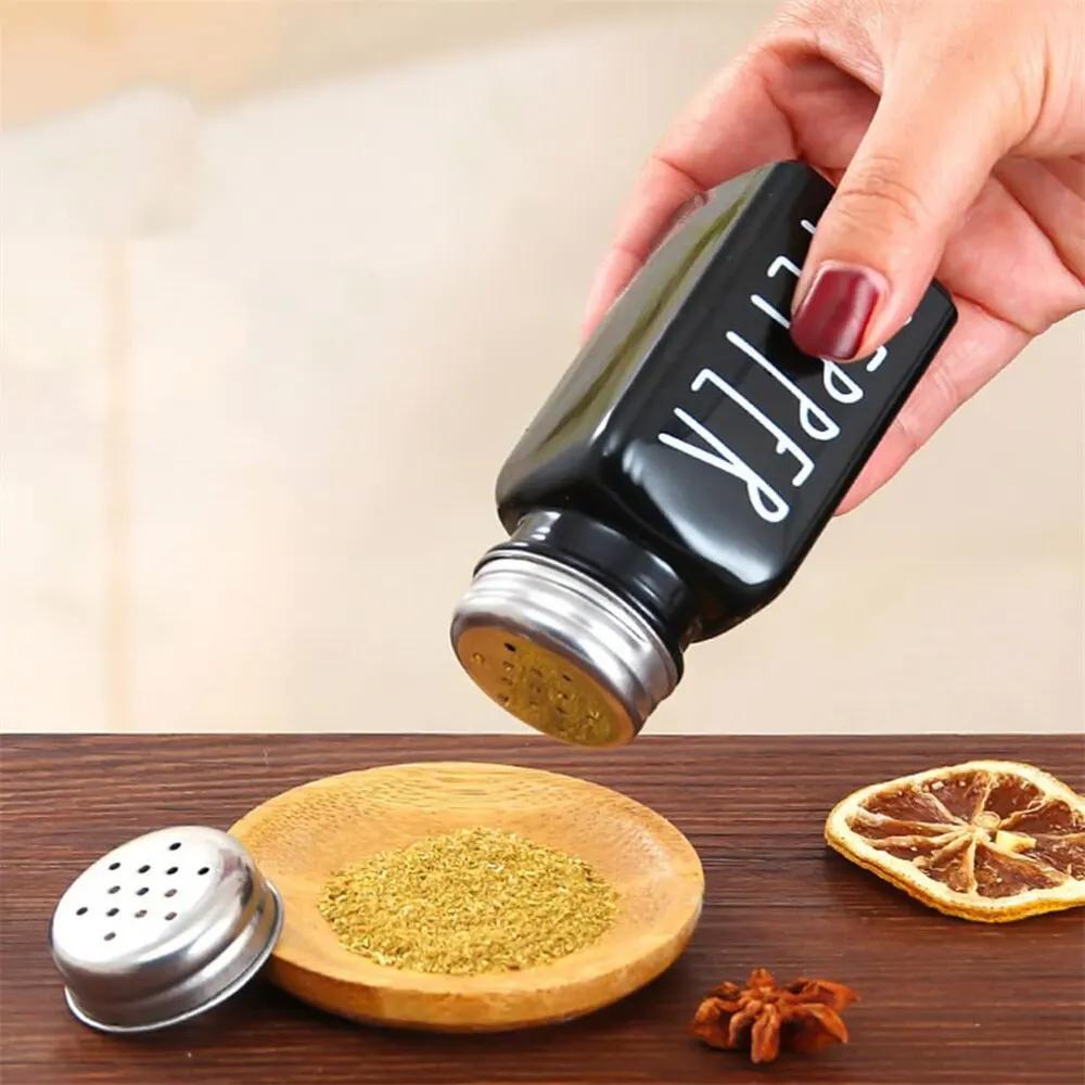 Push-type Salt Dispenser Sugar Bottle Spice Pepper Shaker Can Jar PushType  Seasoning Container Kitchen Gadgets