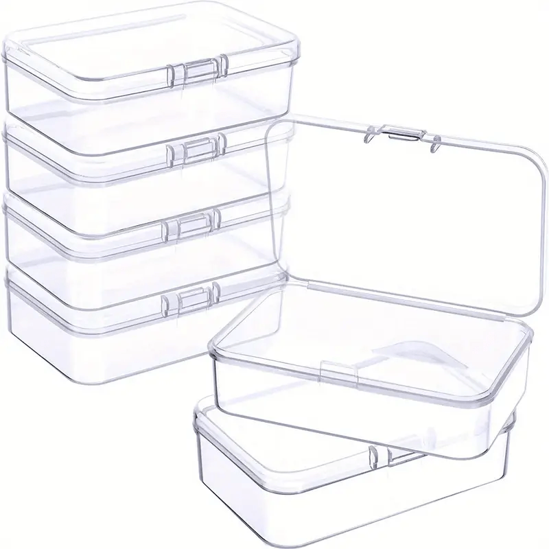 1pc Small Plastic Storage Containers Clear Bead Organizer Box Mini Storage  Box, Aesthetic Room Decor, Home Decor, Kitchen Accessories, Bathroom Decor
