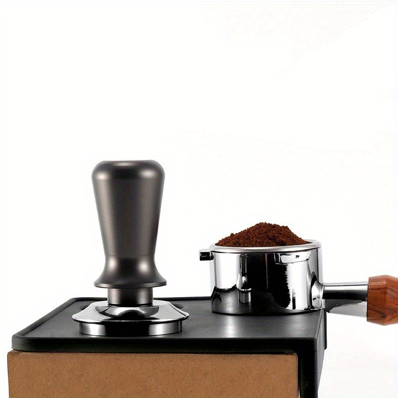 Coffee Tamper 51mm/53mm/58mm Flat Tampers Base Barista Espresso Press With  Silicone Mat Dosing Ring Powder Cup