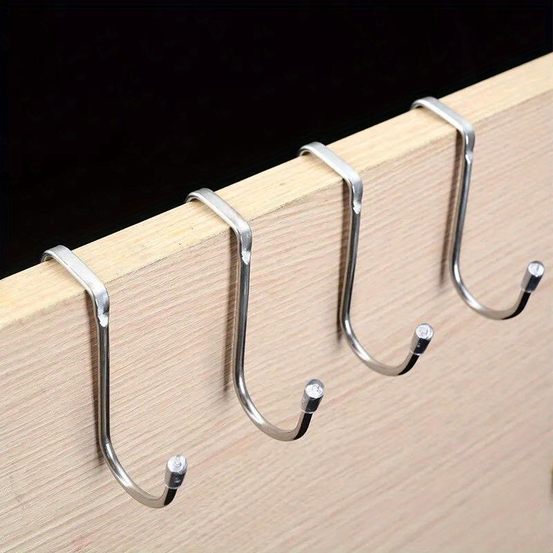 Stainless Steel Z hooks Flat Hooks Behind Kitchen Doors - Temu