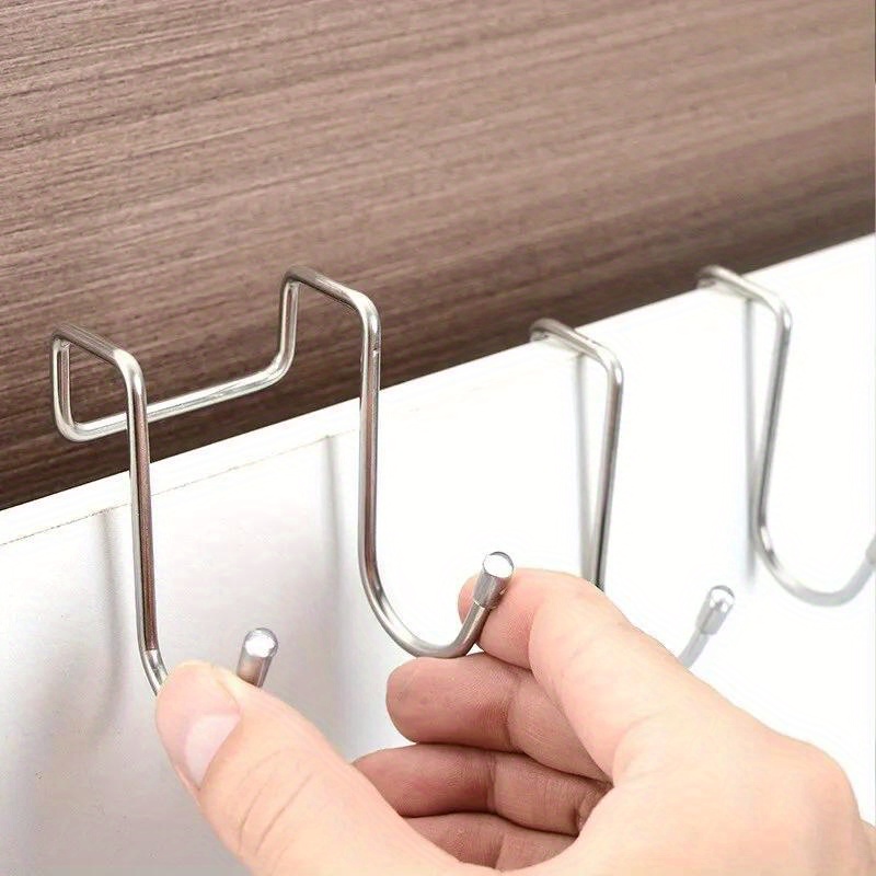 304 Stainless Steel Double Hook Holder Hotel Heavy Duty Door - Temu Canada