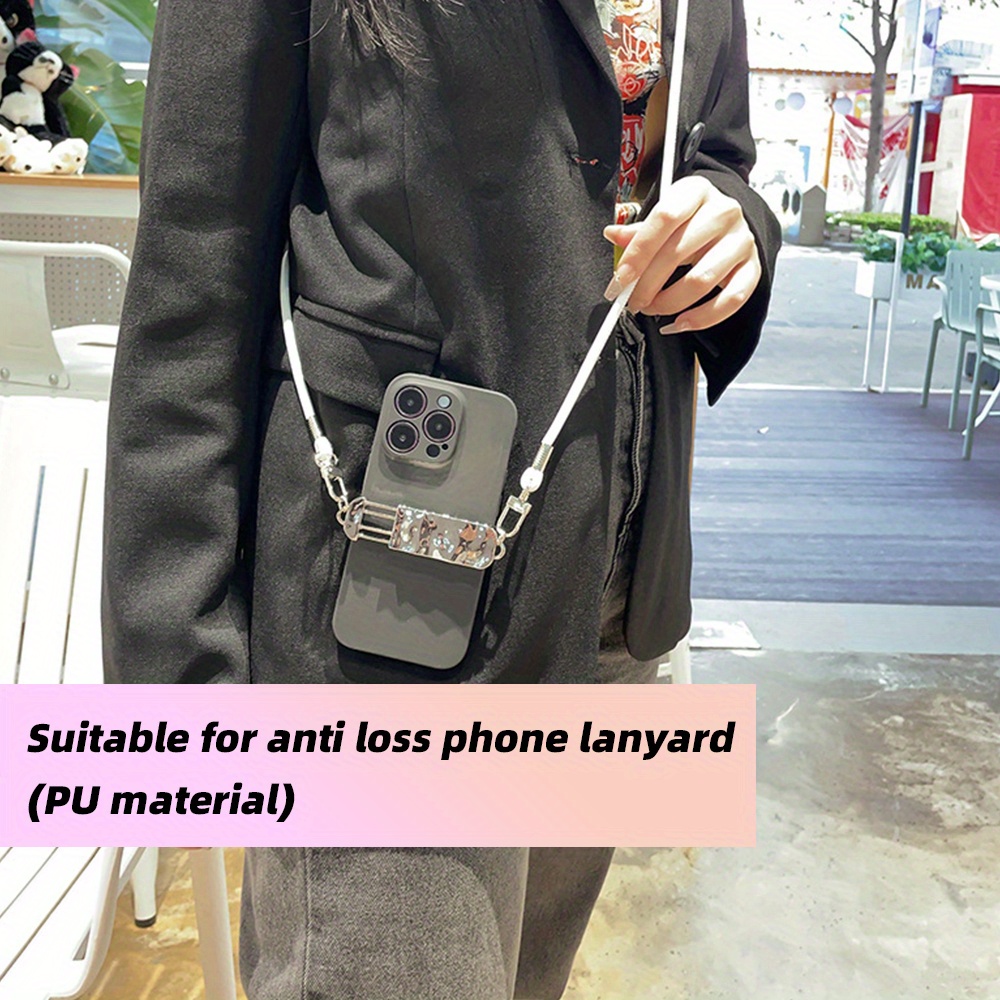 style Metal Chain & Leather High-end Anti-lost Neck Strap For Phones Or  Other Accessories, Can Be Worn As Cross-body Bag Or Attached To Backpacks