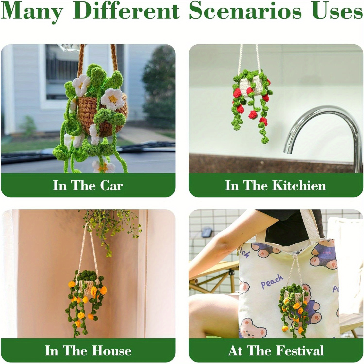 Handmade Cotton Macrame Plant Hangers Hanging From The Ceiling Stock Photo - Image Of Bushy