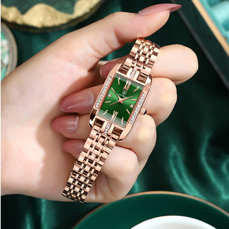 rectangle pointer wr fashion analog stainless steel watch, poedagar womens watch luxury rhinestone quartz watch rectangle pointer wr fashion analog stainless steel watch 1