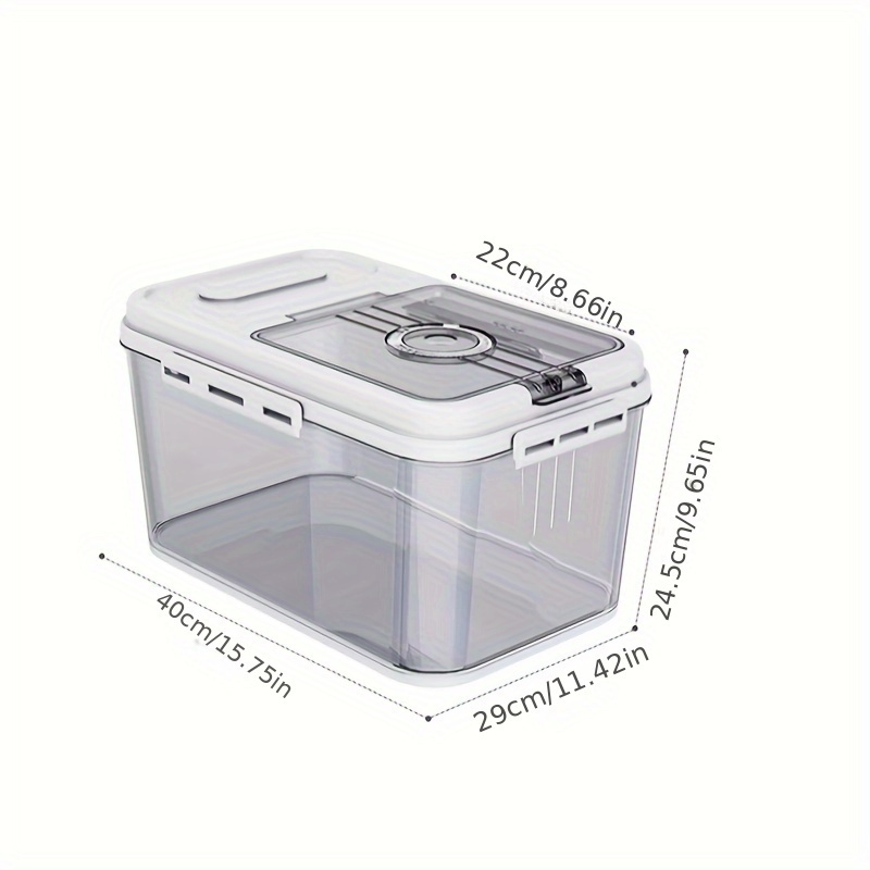 Cereal Sealed Box With Lid, Food Storage Container, Transparent Food Storage  Box, Plastic Bean Container, Multifunctional Cereal Rice Wheat Container -  Temu