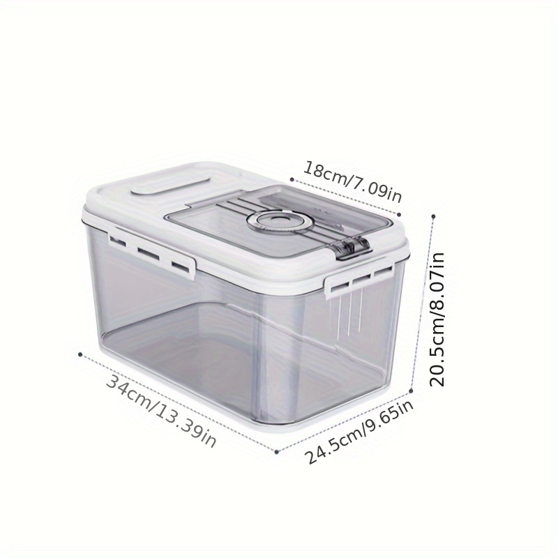 1pc Multifunctional Rice Bucket Kitchen Insect-proof Sealed Grain Storage Bin Plastic Moisture-proof Rice Cylinder Storage Case (, Size