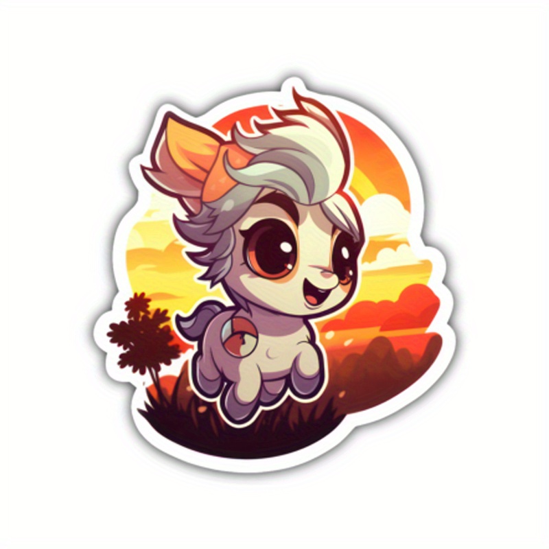 Cute White Horse Sunset Vinyl Car Sticker Decal Not Damage Temu New Zealand