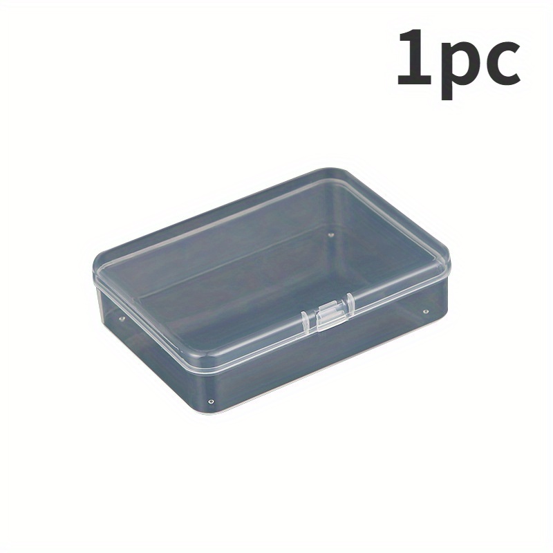 Small Plastic Containers With Hinged Lids Rectangle Clear - Temu