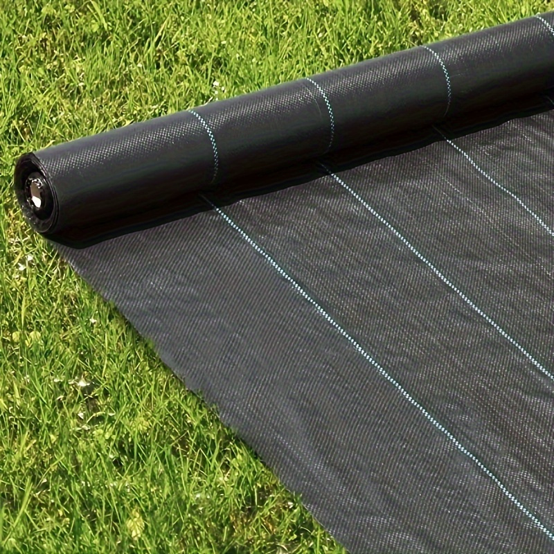 Rollo de polietileno resistente de 6 mil, color negro (20 x 100 pies) para  construcción, cubierta de suelo de paisaje, barrera de malezas, mantillo de