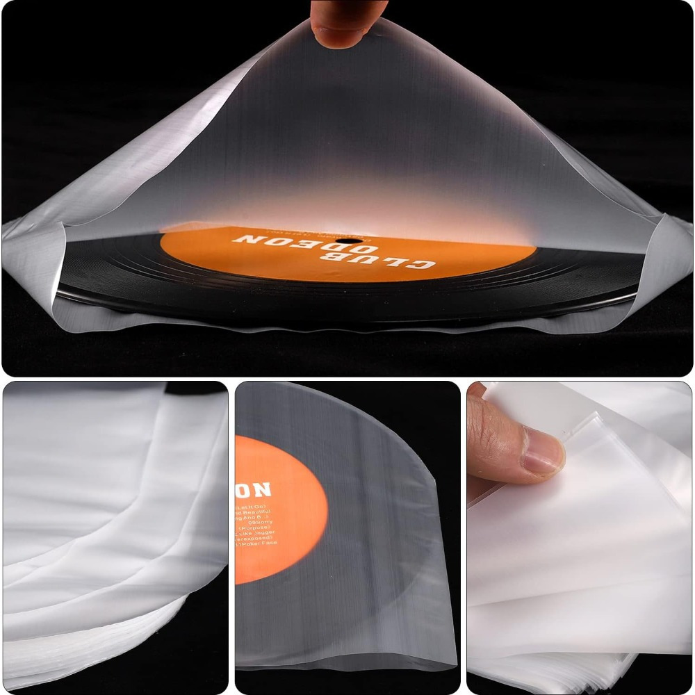 Sacs en plastique pour disque vinyle LP LD, manchons d'enregistrement  antistatiques, intérieur en plastique, couvercle transparent, conteneur  30,8x30,8 cm, 50 pièces par rouleau, 12 po - AliExpress