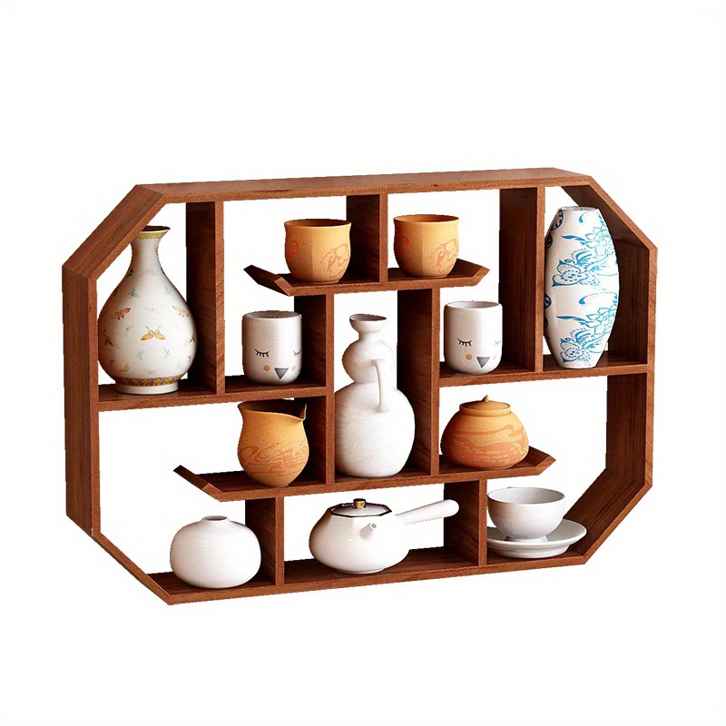 Vintage Style Hanging Wood Bathroom Shelf