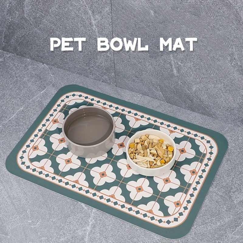 Pet Feeding Mat Absorbent Dog Placemat Mat For Food - Temu