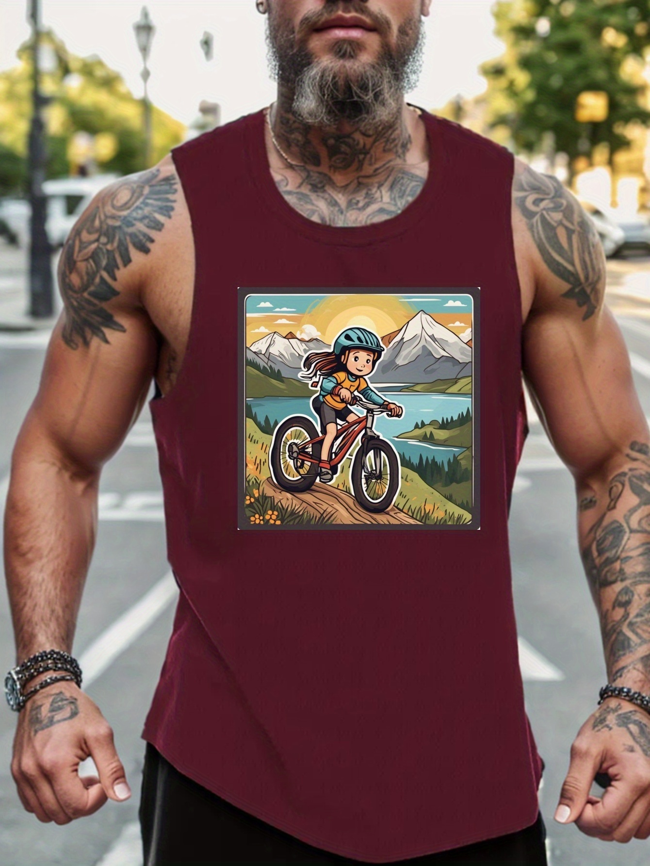 Chaleco Sin Mangas Estampado Ciclismo Hombre Camisetas - Temu Mexico