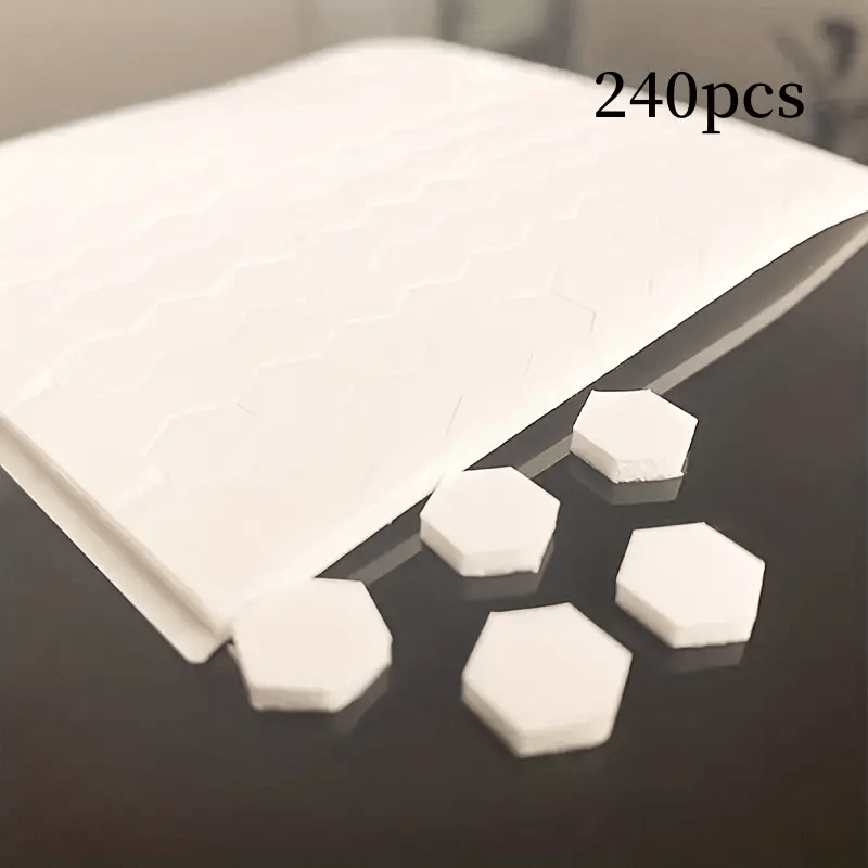 TEMU 240 piezas de cinta de espuma hexagonal gruesa de cara, adhesivo fuerte, adecuada para creativa, para , cinta de cara de espuma de esponja