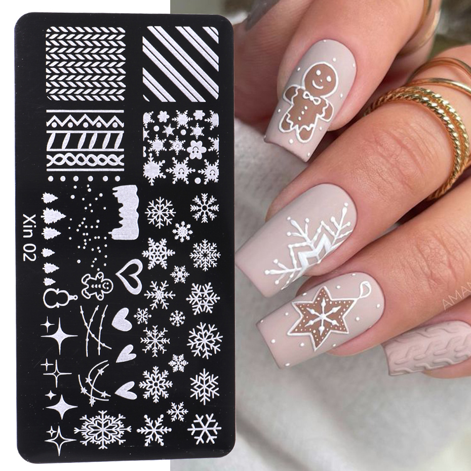 DIY Nail Stamping Plates Christmas Art Nail Art Template Printing Stencil  Nail .