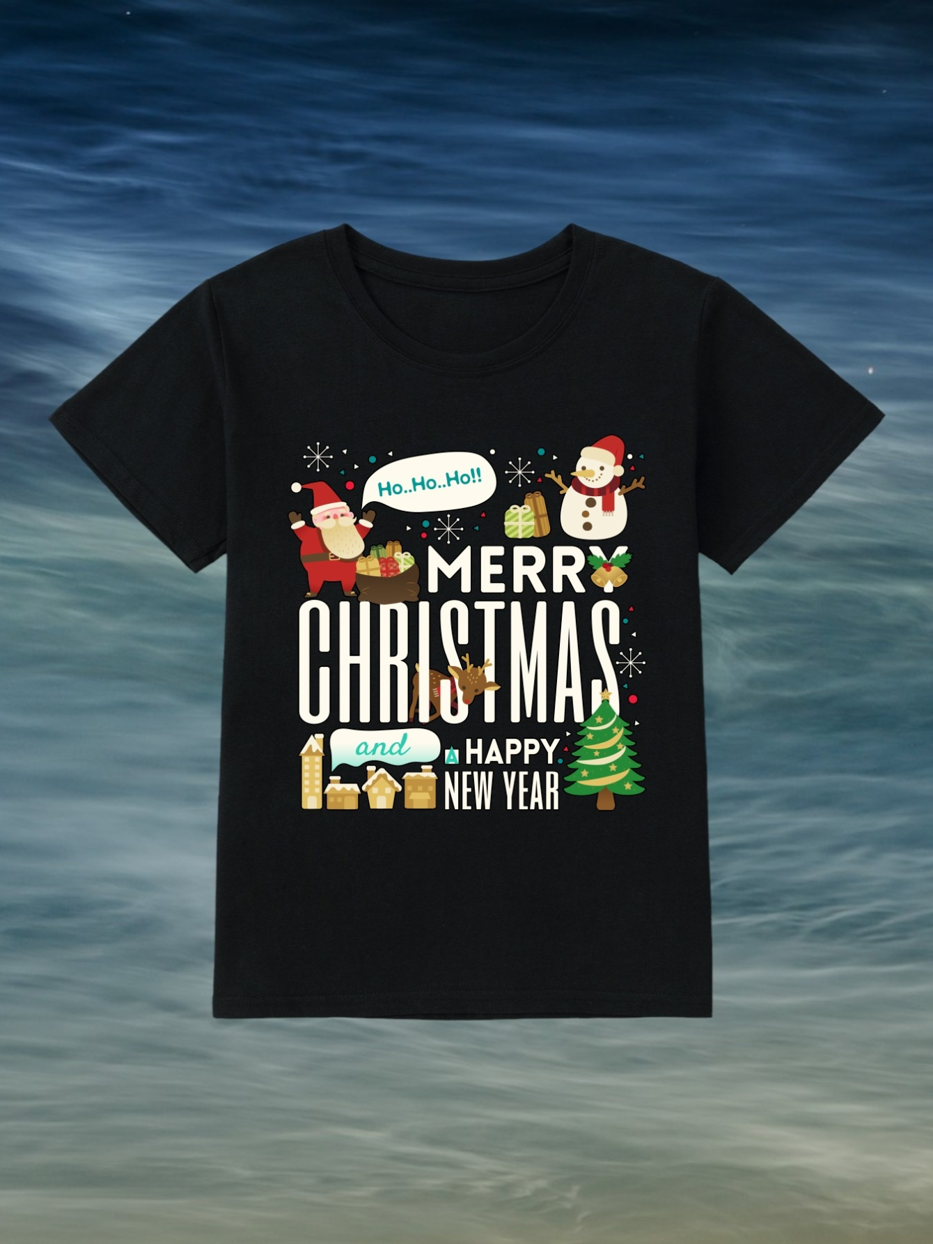 Camiseta ho ho ho feliz natal