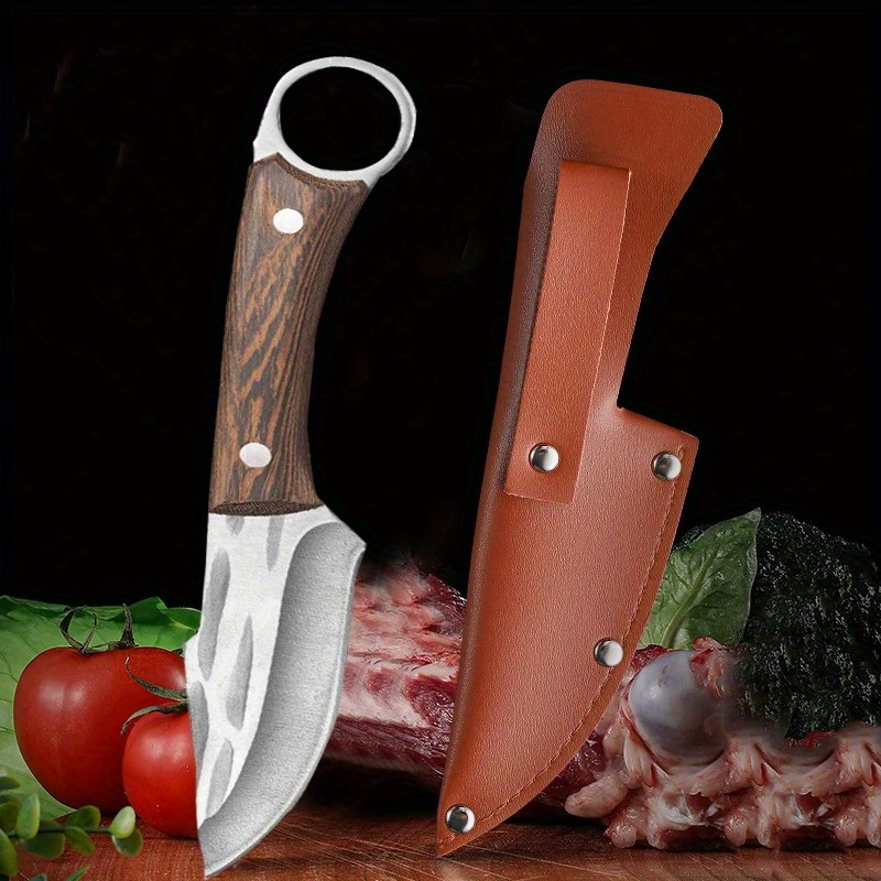 Meat Cleaver Knife Kitchen Cleaver Knif Forged Damascus - Temu