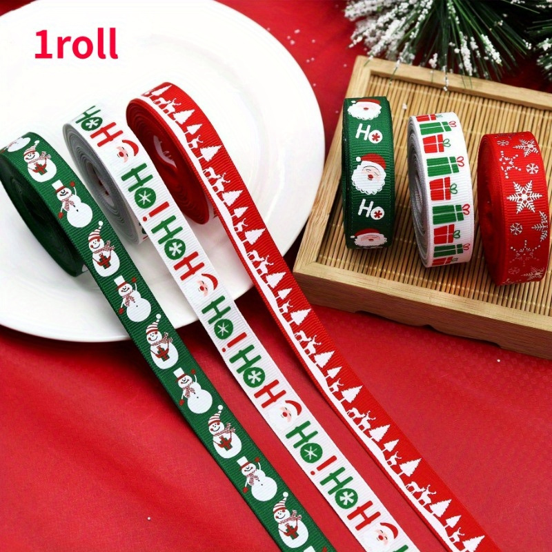 Wide Christmas Ribbons Red Green Fevtival Satin Ribbons 2in Gift Wrapping Christmas Tree Wreath Decoration (2 inch, Red&Green)