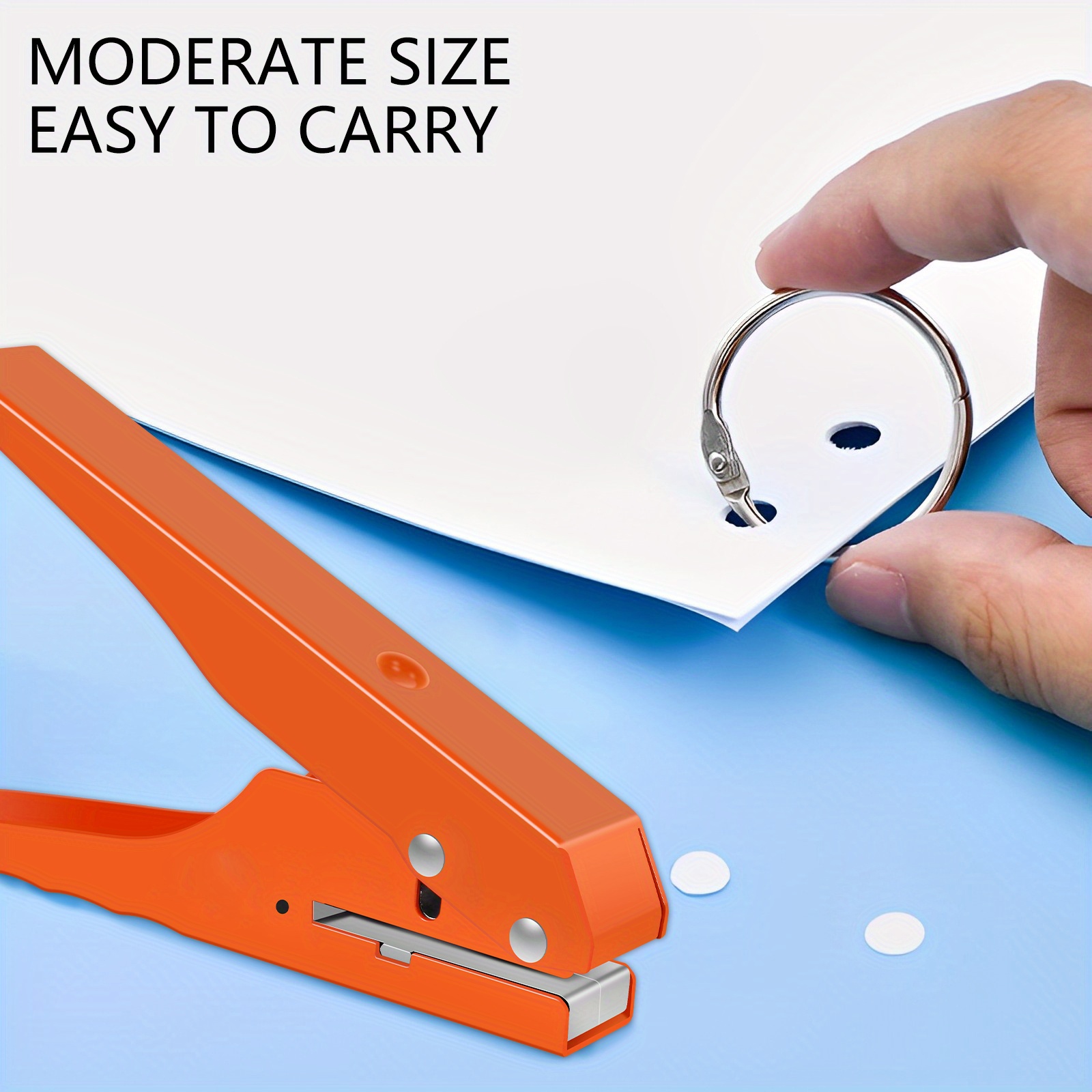 Single Hole Punch,Hole Punch Paper Hole Puncher Heavy Duty Single Hole  Punch Hole Punches Paper Punch Portable Hand Held for Tags Paper Cards  Plastic