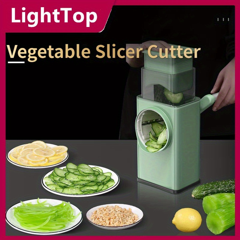 3 in 1 Vegetable Rotary Slicer Cutter Chopper Grater Shredder Home Kitchen  Tools