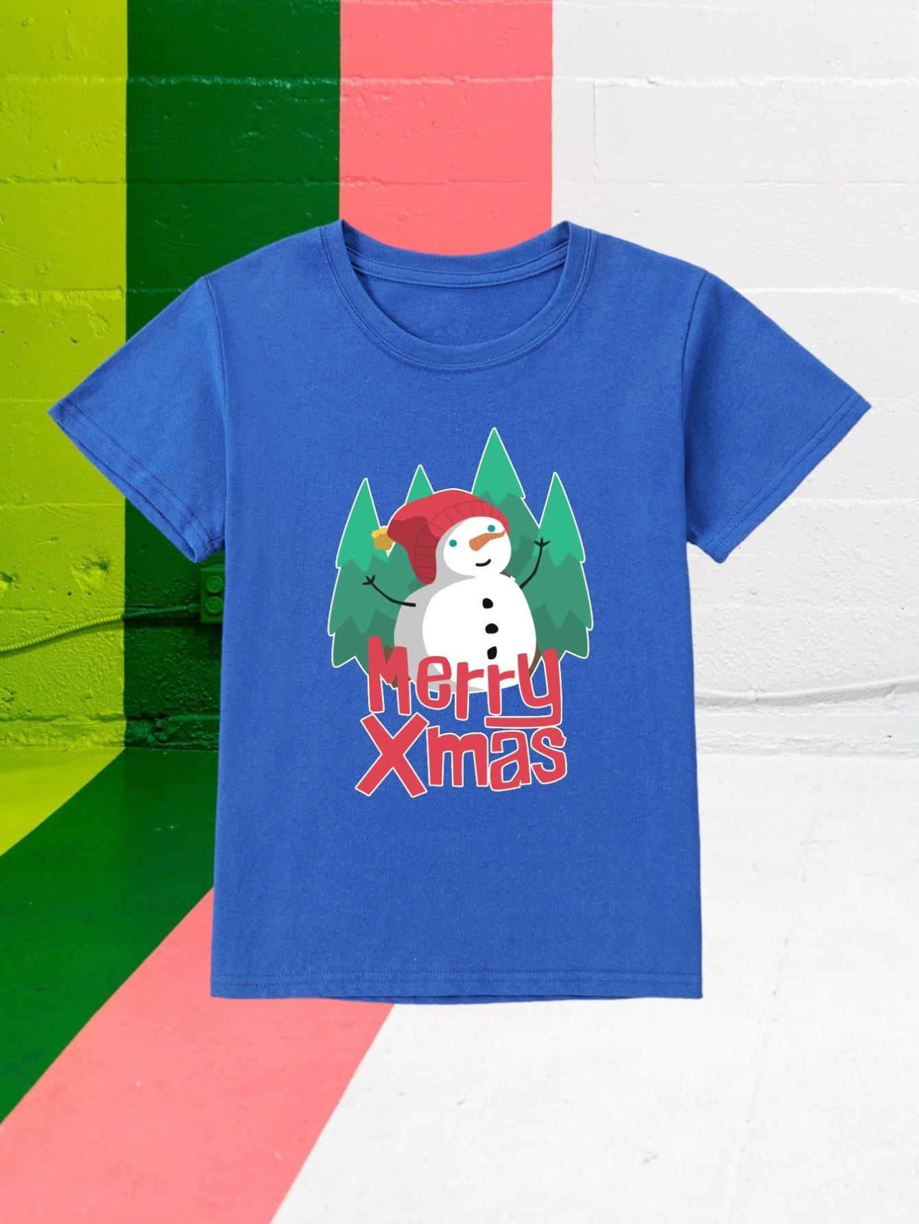 Camiseta Manga Corta Niño Cara Muñeco Nieve Navidad - Temu Chile