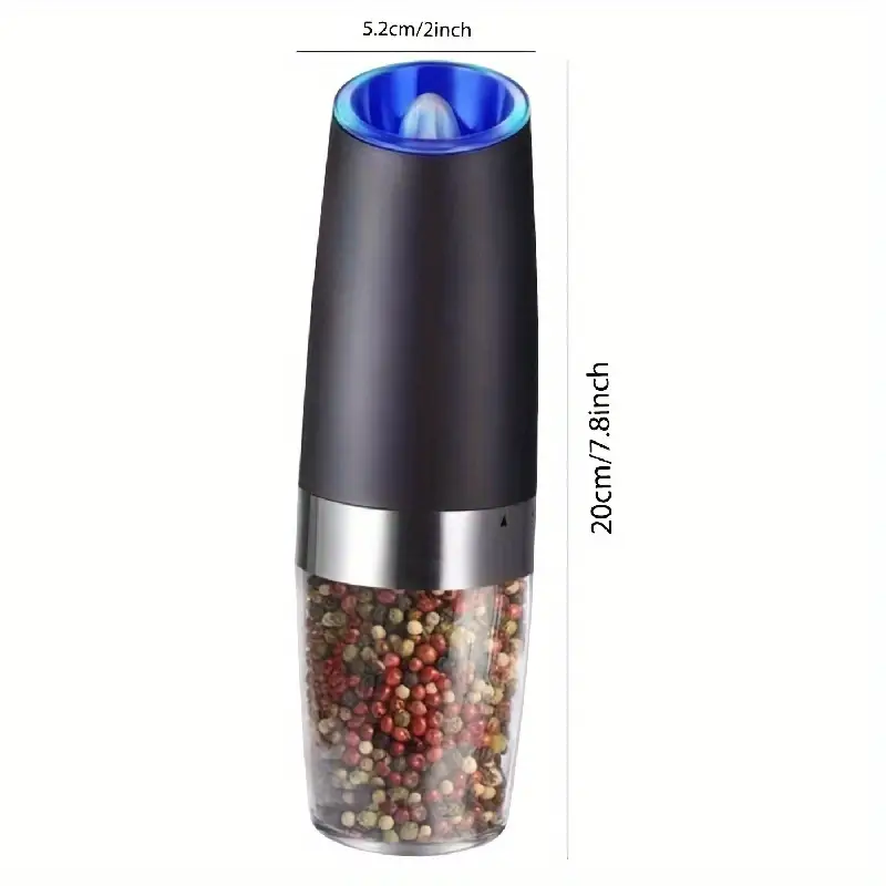Gravity Electric Salt And Pepper Grinder Set, Automatic Pepper And Salt Mill  Grinder,battery-operated With Adjustable Coarseness, Premium Stainless St