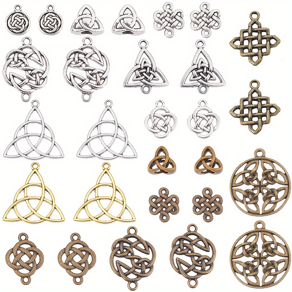 Diy Vintage Trinity Knot Charm Infinity Love Charms Earring - Temu