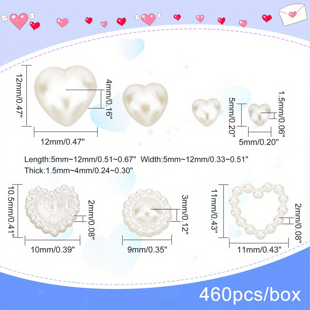 Imitation Pearls Acrylic Beads Flat Back Scrapbook Beads - Temu