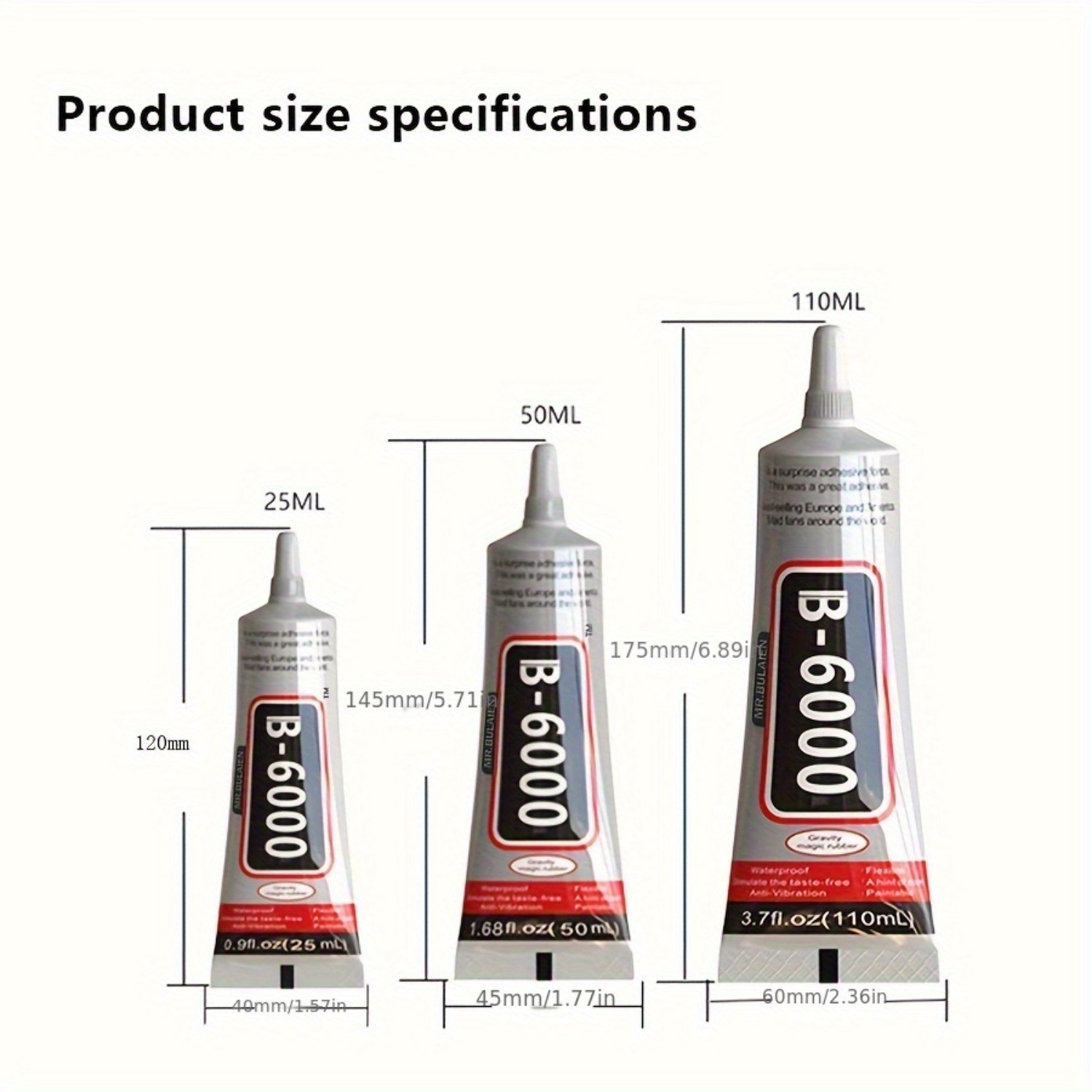 B6000 Jewelry Glue Clear Rhinestone, Inlay Glue, Pendant Adhesive, HOLIKA  25g Craft Adhesive Glue with Precision Tip Multifunctional Fabric Glue