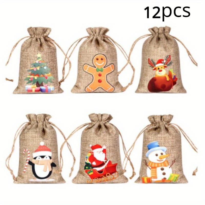 Burlap Jute Bags Drawstring Gift Bags Jewelry Bags Ornaments - Temu