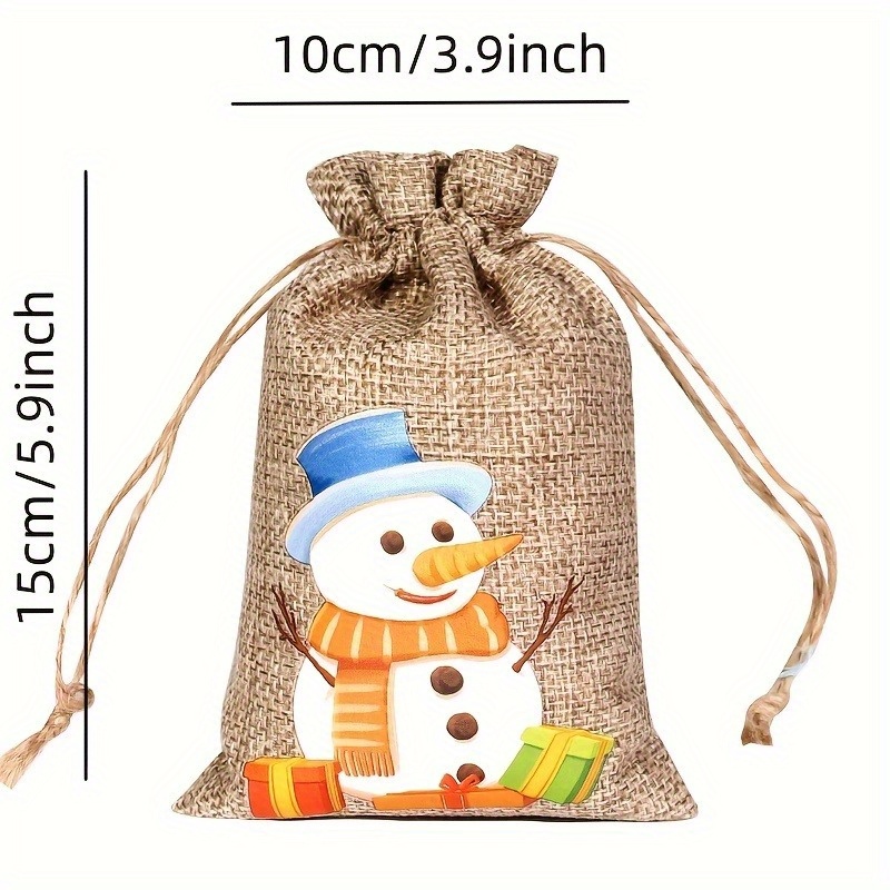 Christmas Burlap Bags, Christmas Gift Drawstring Bag, Candy Snack Storage  Bag, Christmas Party Decor, Party Gift Bag, Food Packaging Bag, Festival  Decor Supplies, Holiday Gift Packaging - Temu