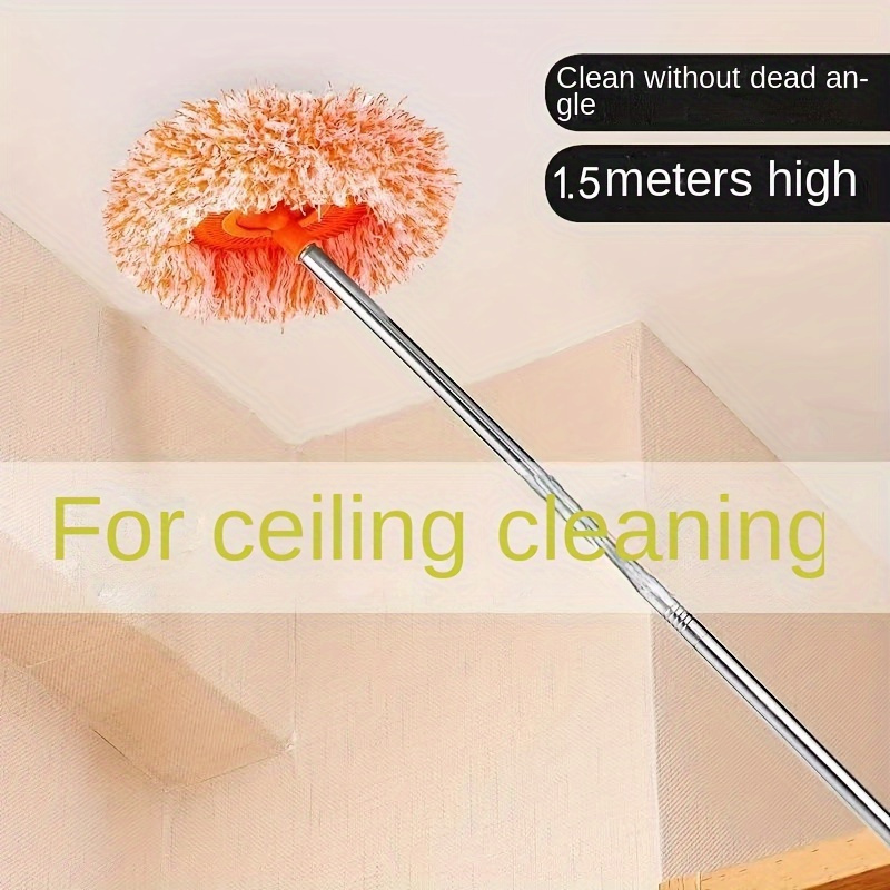 Chomp – Balai à poussière à long manche télescopique avec coussinet en  microfibre lavable, nettoyeur de mur, de plafond et de plinthe