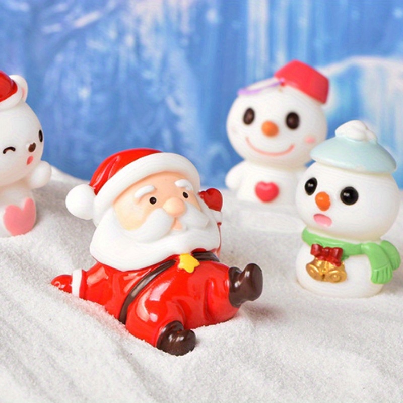 Winter Scarf Snowman Resin Mini Christmas Ornaments - Temu