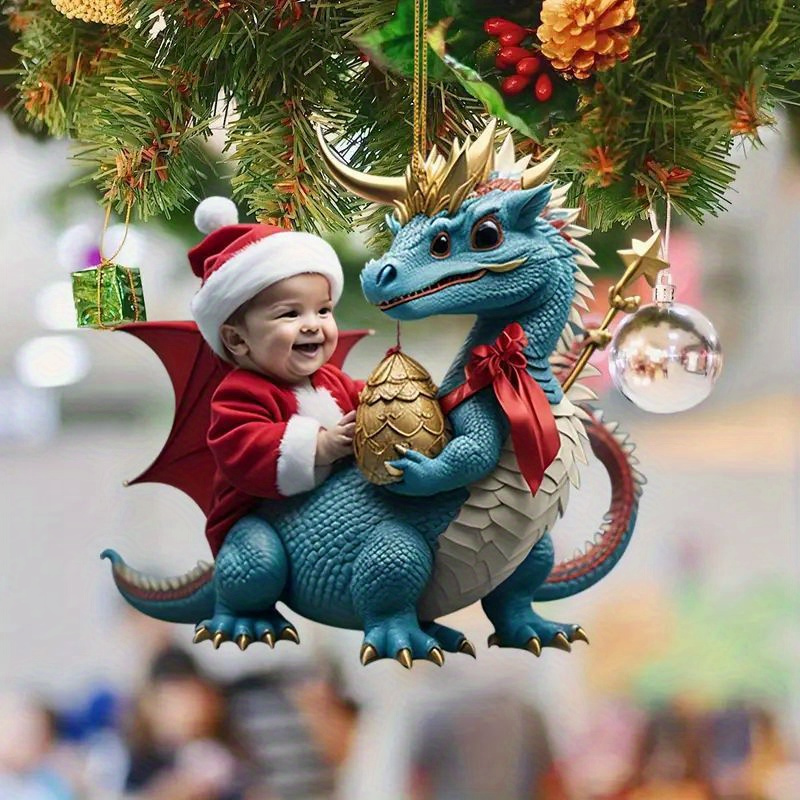 Christmas Flying Dragon Baby Christmas Tree Decoration Acrylic And