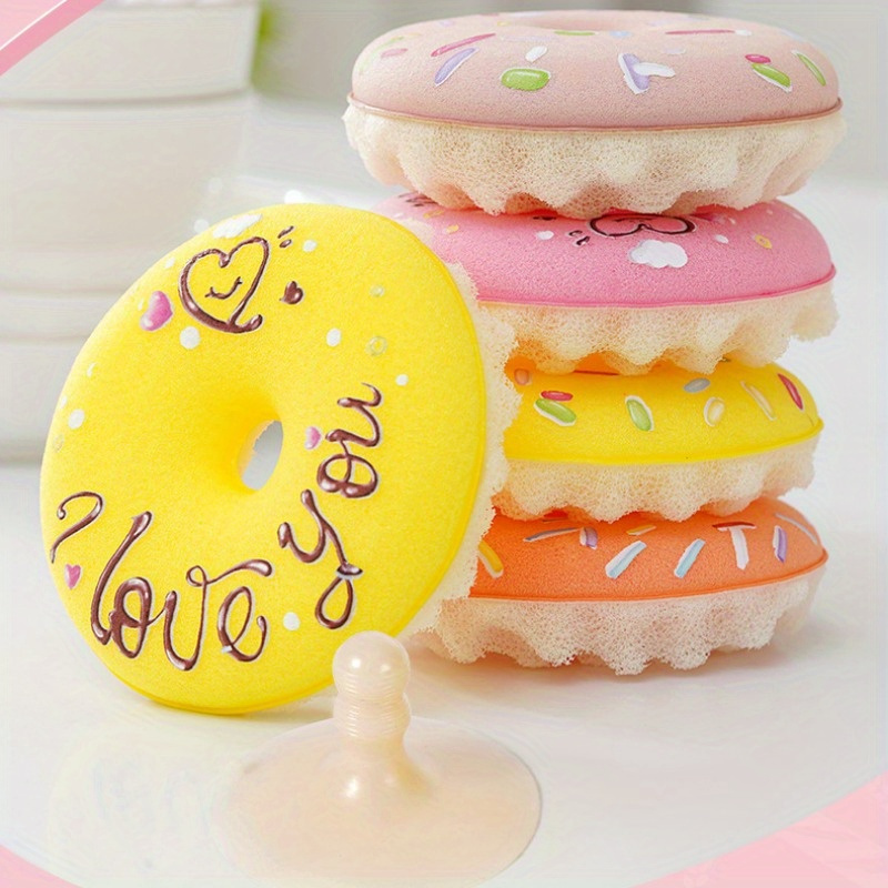 Cute Multifunctional Cleaning Sponge, Round Pot Sponge, Scouring