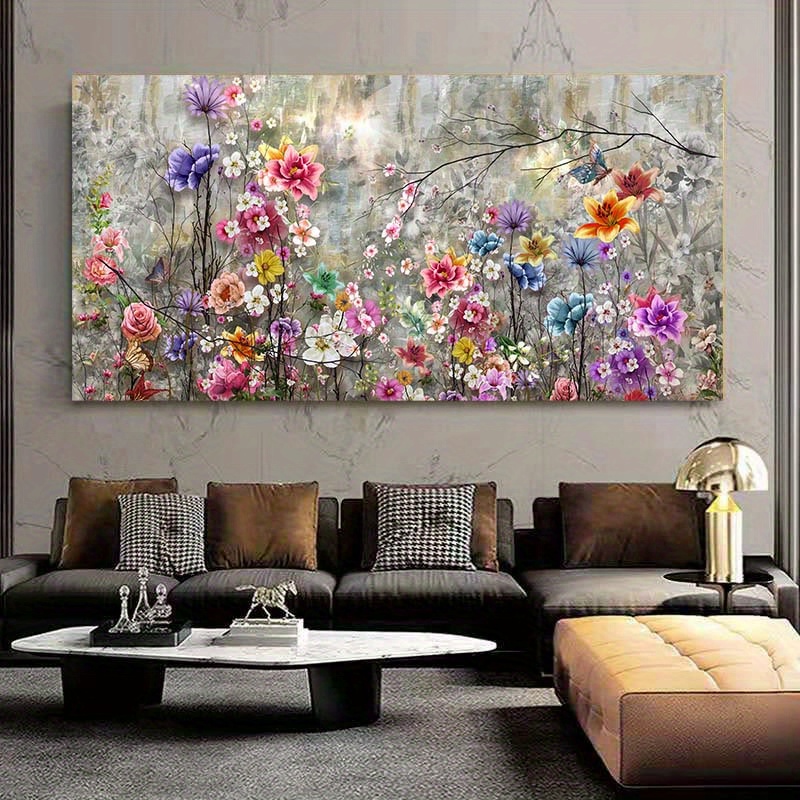  Arte de pared para sala de estar, decoración de arte de pared  grande para sala de estar, arte de pared de gran tamaño, cuadros decorativos  para sala pintura al óleo extra