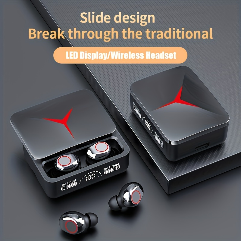 TWS - Auriculares inalámbricos Bluetooth 5.0 con cancelación de ruido  inteligente, impermeables, control táctil, con micrófono integrado, 10  horas de