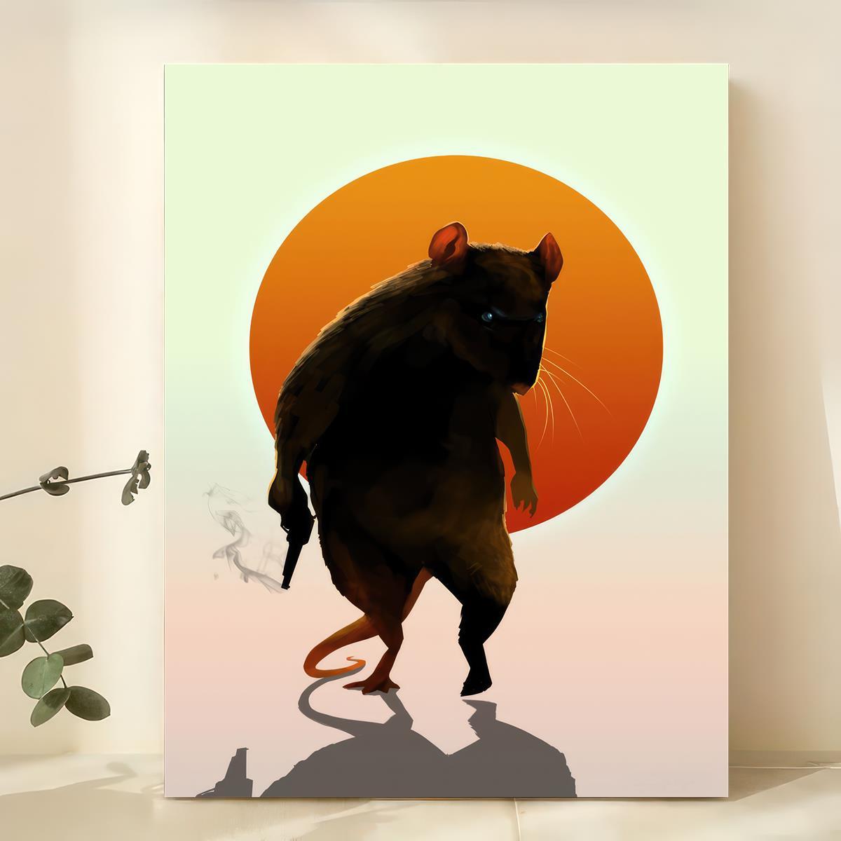 Rat King Wall Art Print // Cute Royal Lord of the Rats & Mice 