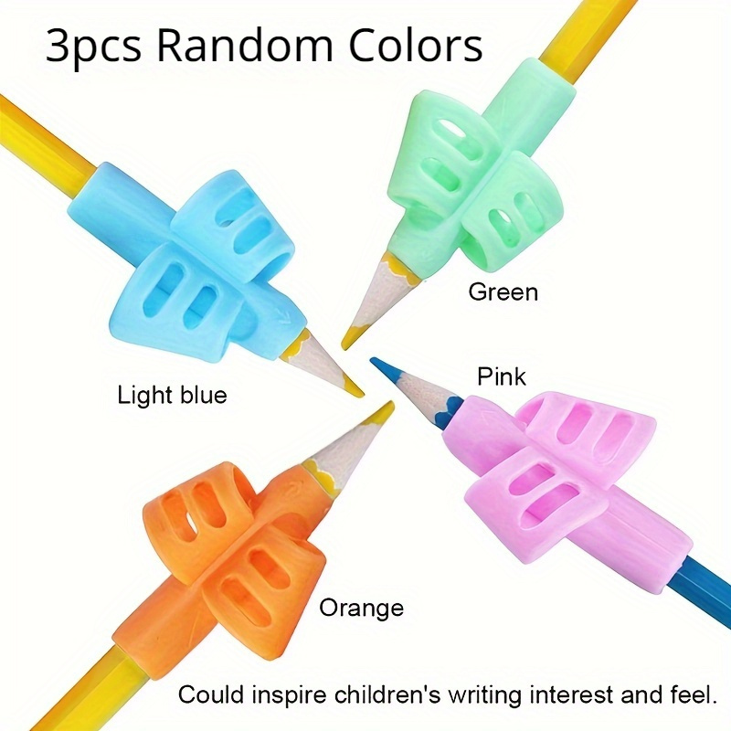 3PCS Silicone Grip Baby Learning Writing Tools Writing Pen Writing  Correction Device Children's Learning Supplies Gift for Children