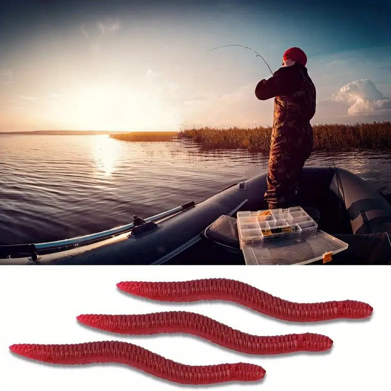 50 100pcs 4cm soft lures set lifelike earthworm senko bait wacky stick fishing lures sea fishing baits details 0