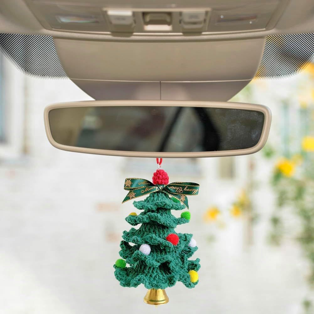 Niedlicher Weihnachtsbaum Häkel Auto Rückspiegel Hängende  Weihnachtsdekoration, Handgefertigte Gestrickte Weihnachtsbaum-Aufhängungen  Für Auto- Und Wohnkultur - Temu Austria