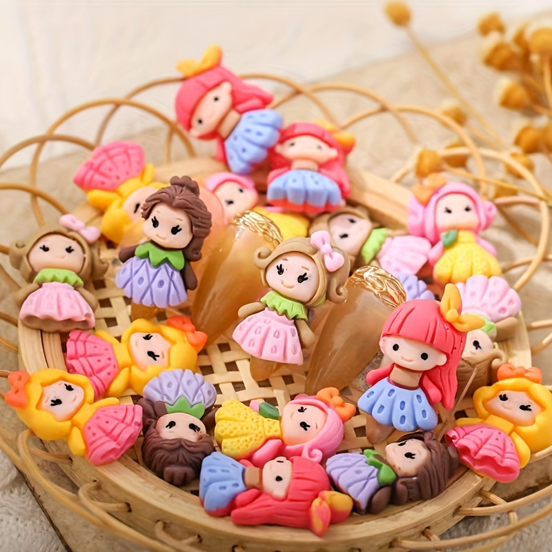 Princess Cartoon Resin Charms For , Hair Clips & Crafts - Versatile Flat Back Ornaments, Phone Cases, Photo Frame Embellishments, Wall Decorations, Craft