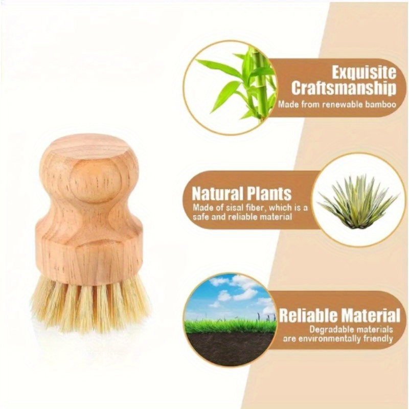 Sink brush natural fiber