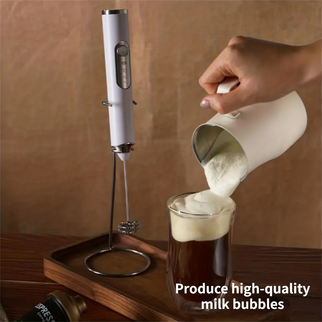 Rechargeable 3-in-1 Electric Milk Frother, Foam Maker, Egg Whisk, And  Blender - Portable Cappuccino And Coffee Mixer For Kitchen Supplies - Temu
