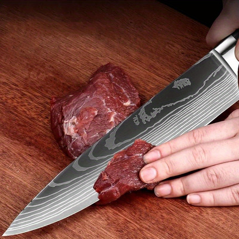  Kitchen Knife Sets, 7pcs Kitchen Boning Knife Stainless Steel  Meat Cleaver Slicing Knife Sharp Butcher Knife Outdoor Camping Knife  Hunting Knife : Home & Kitchen