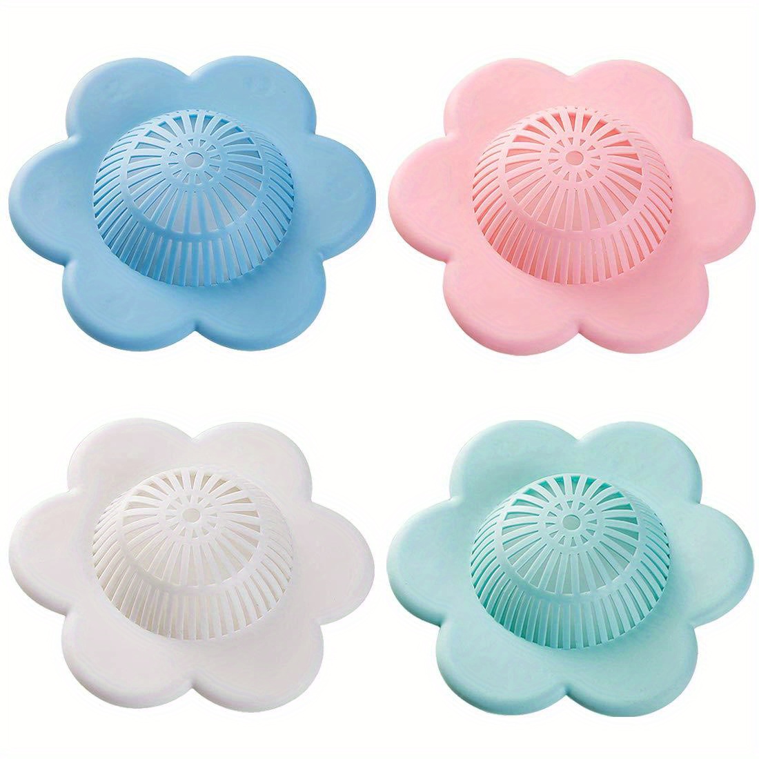 Filtre Cheveux Douche 2 pièces Filtre à Évier en Silicone avec Ventouses  Collecteur de Cheveux Attrape Cheveux Douche Couvercles de Drain de Cuisine  pour Cuisine,Salle de Bain,Baignoire (Bleu&Noir)