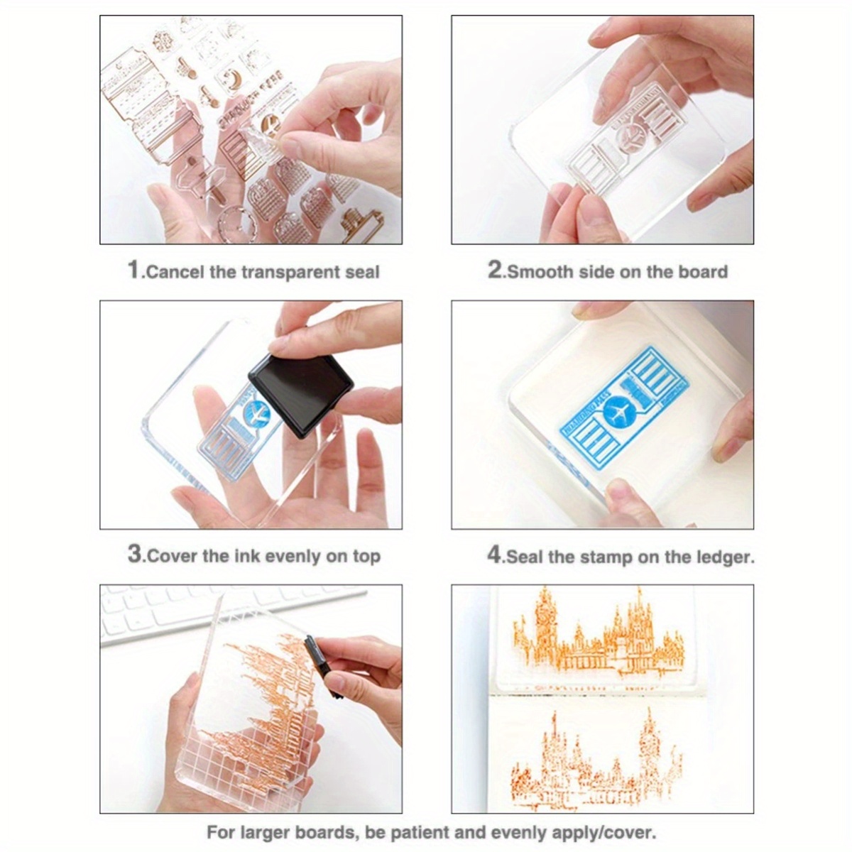 Acrylic Block for Clear Stamps, Stamping Blocks Rubber Stamps With